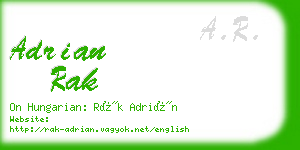 adrian rak business card